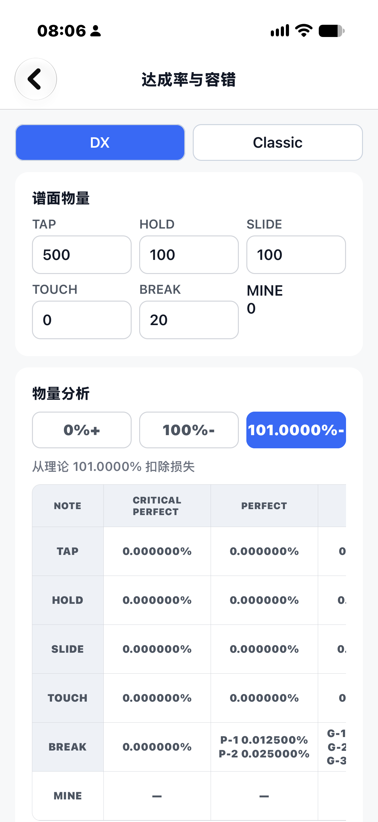 MajdataPlay 达成率与容错计算器